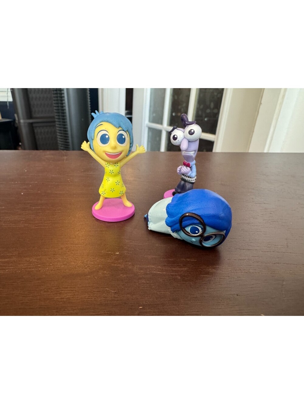 Disney Pixar Inside Out 3 Collectible Mini Figure Saddness Joy and Fear Toy